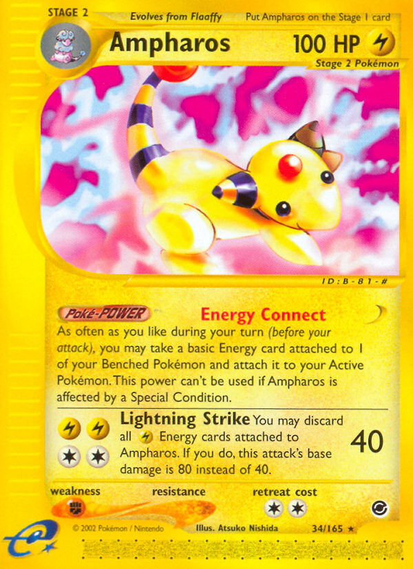 Ampharos (34/165) [Expedition: Base Set] | Eastridge Sports Cards & Games