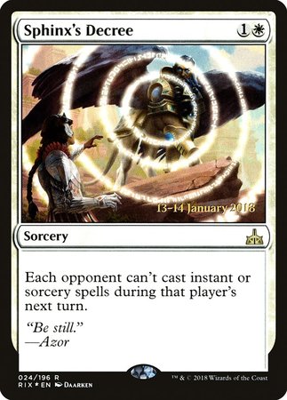 Sphinx's Decree [Rivals of Ixalan Promos] | Eastridge Sports Cards & Games