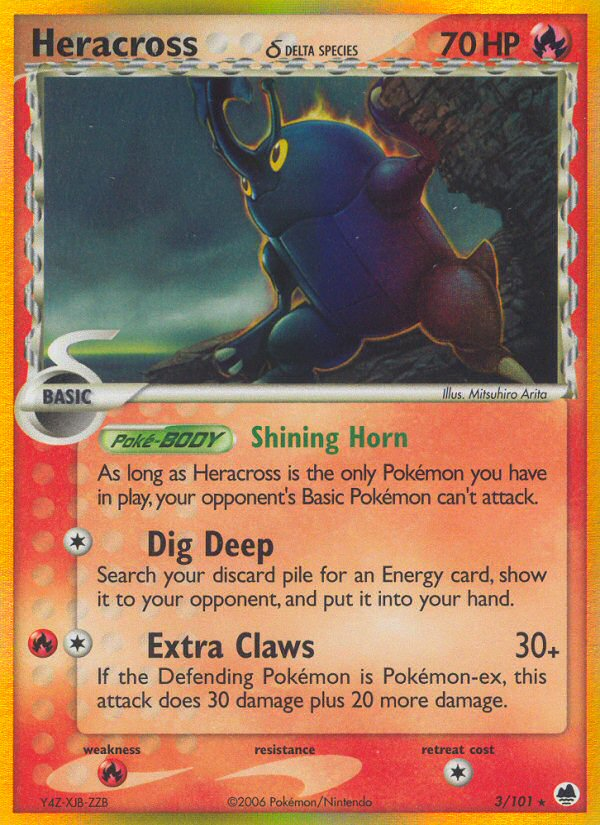 Heracross (3/101) (Delta Species) [EX: Dragon Frontiers] | Eastridge Sports Cards & Games