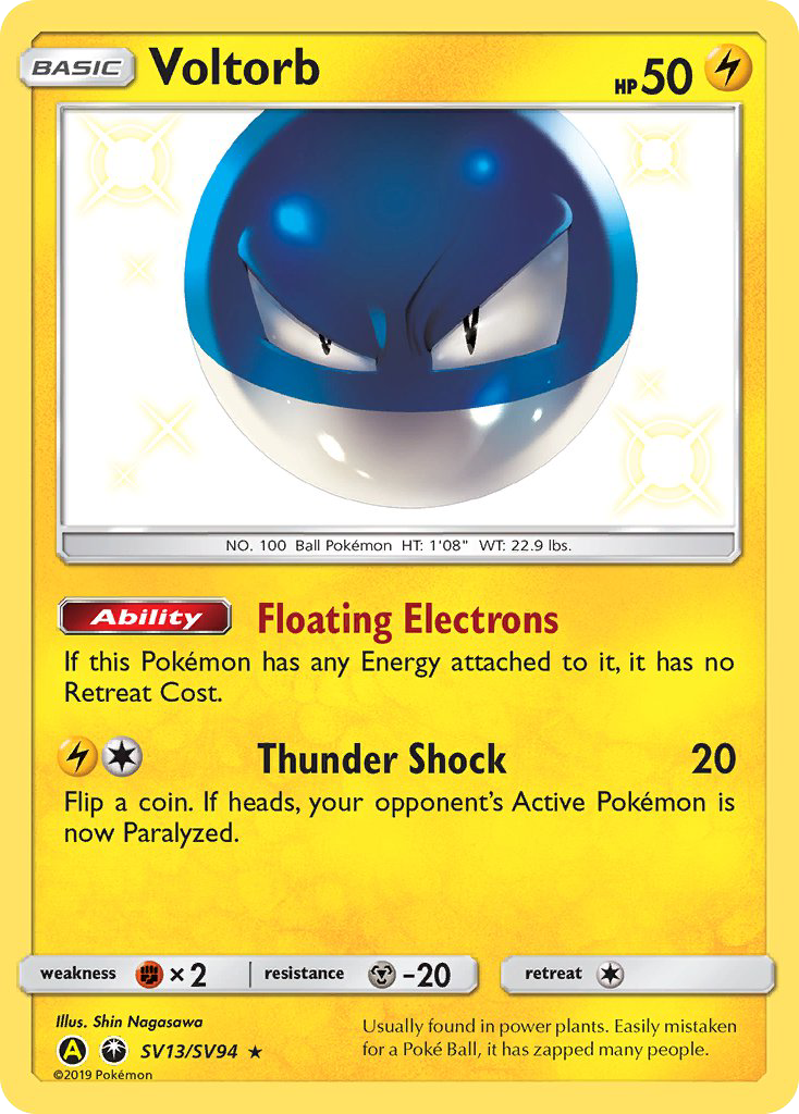 Voltorb (SV13/SV94) [Sun & Moon: Hidden Fates - Shiny Vault] | Eastridge Sports Cards & Games