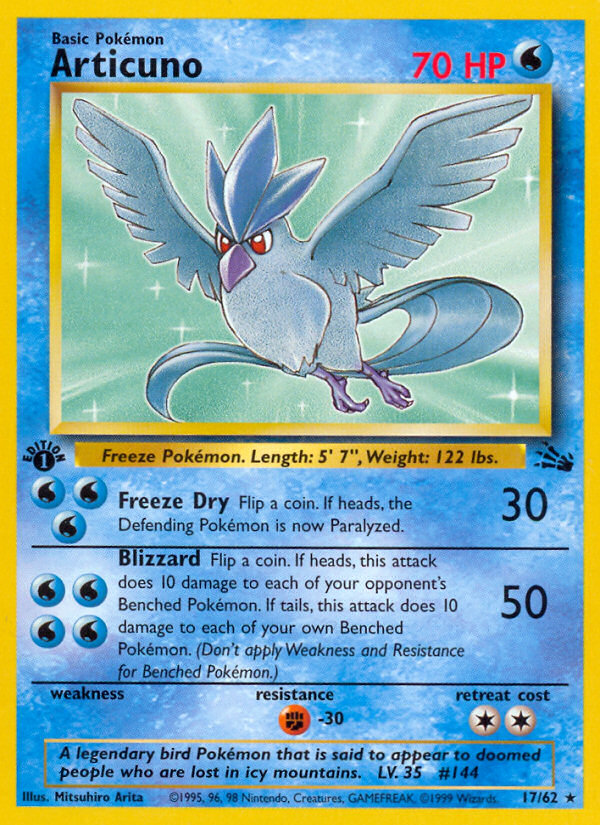Articuno (17/62) [Fossil 1st Edition] | Eastridge Sports Cards & Games