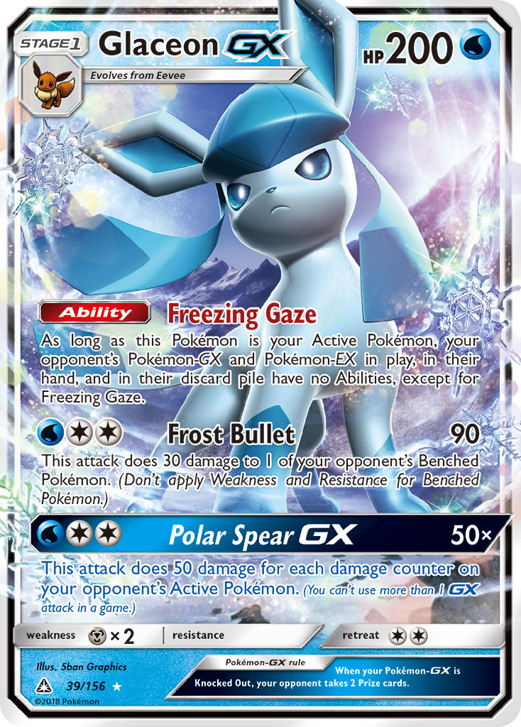 Glaceon GX (39/156) [Sun & Moon: Ultra Prism] | Eastridge Sports Cards & Games
