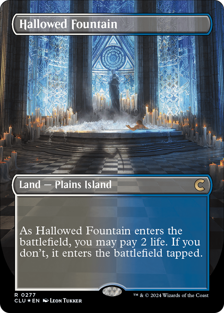 Hallowed Fountain (Borderless) [Ravnica: Clue Edition] | Eastridge Sports Cards & Games