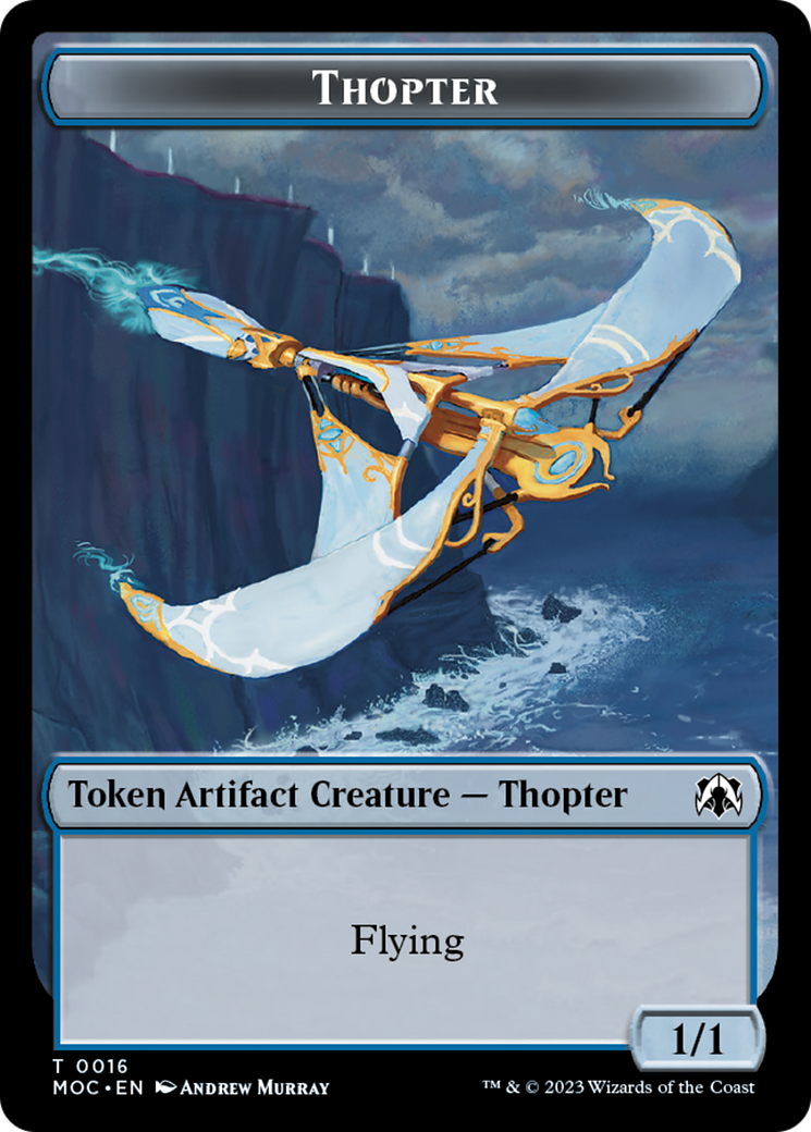 Thopter // Gold Double-Sided Token [March of the Machine Commander Tokens] | Eastridge Sports Cards & Games