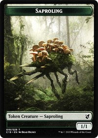 Saproling // Manifest Double-sided Token [Commander 2019 Tokens] | Eastridge Sports Cards & Games