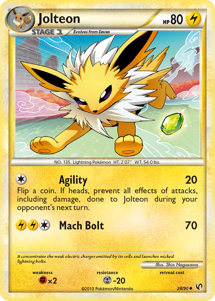 Jolteon (28/90) [HeartGold & SoulSilver: Undaunted] | Eastridge Sports Cards & Games