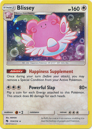 Blissey (153/214) (Cosmos Holo) [Sun & Moon: Lost Thunder] | Eastridge Sports Cards & Games