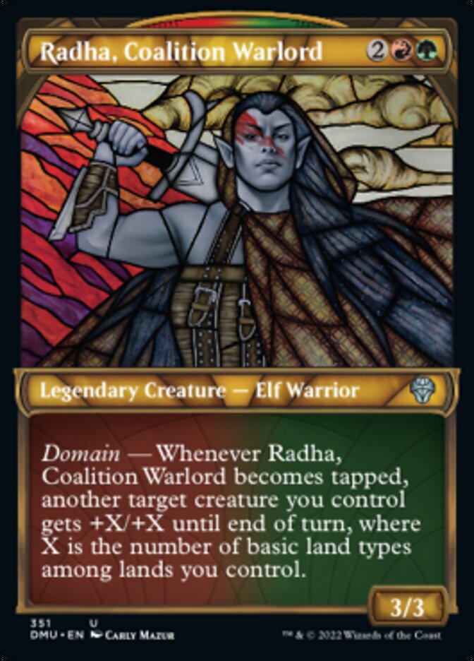 Radha, Coalition Warlord (Showcase Textured) [Dominaria United] | Eastridge Sports Cards & Games