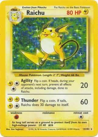 Raichu (14/102) [Base Set Unlimited] | Eastridge Sports Cards & Games