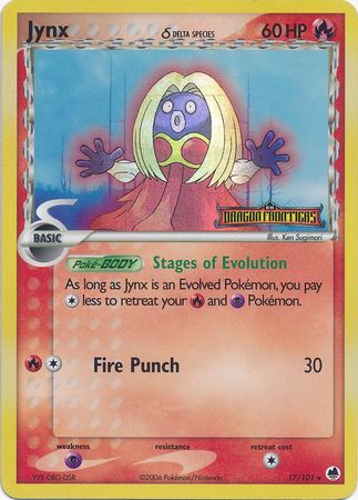 Jynx (17/101) (Delta Species) (Stamped) [EX: Dragon Frontiers] | Eastridge Sports Cards & Games