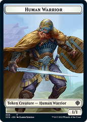 Saproling // Human Warrior Double-Sided Token [Starter Commander Decks] | Eastridge Sports Cards & Games