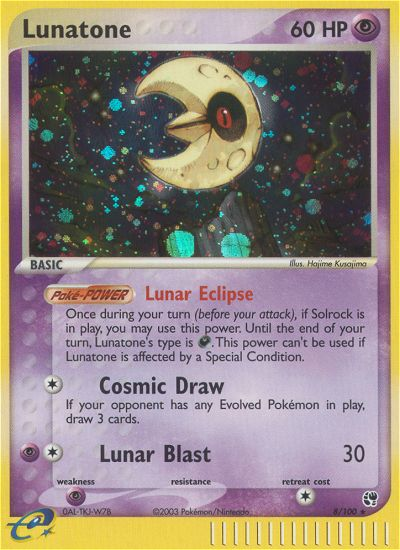 Lunatone (8/100) [EX: Sandstorm] | Eastridge Sports Cards & Games