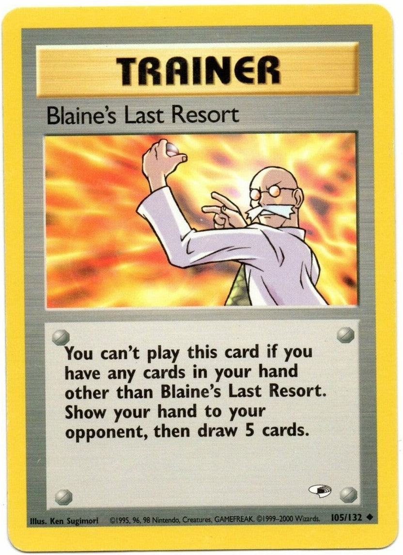 Blaine's Last Resort (105/132) [Gym Heroes Unlimited] | Eastridge Sports Cards & Games