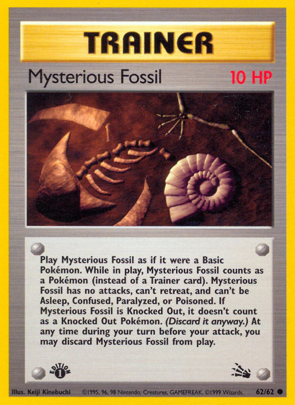 Mysterious Fossil (62/62) [Fossil 1st Edition] | Eastridge Sports Cards & Games