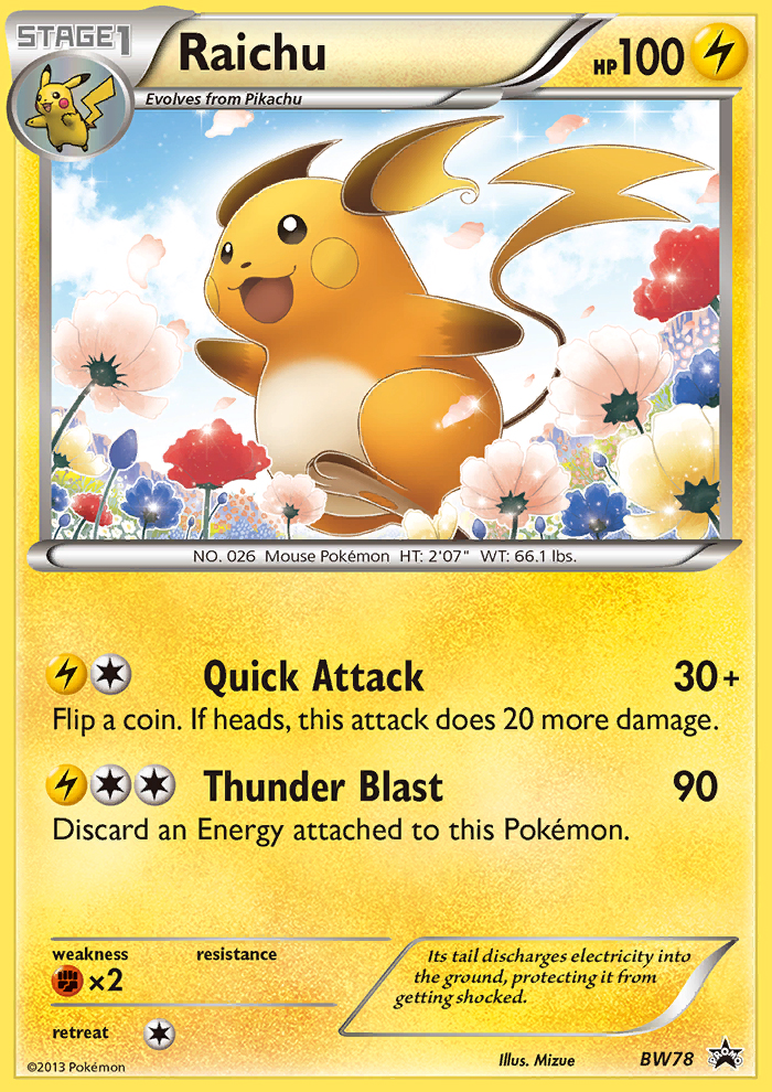 Raichu (BW78) [Black & White: Black Star Promos] | Eastridge Sports Cards & Games