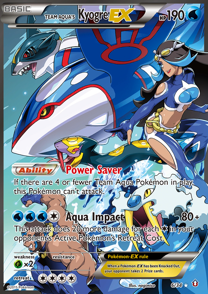 Team Aqua's Kyogre EX (6/34) [XY: Double Crisis] | Eastridge Sports Cards & Games