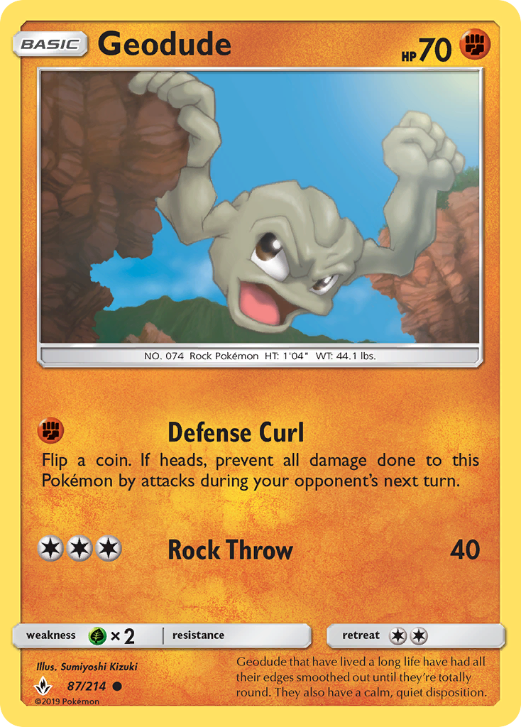 Geodude (87/214) [Sun & Moon: Unbroken Bonds] | Eastridge Sports Cards & Games
