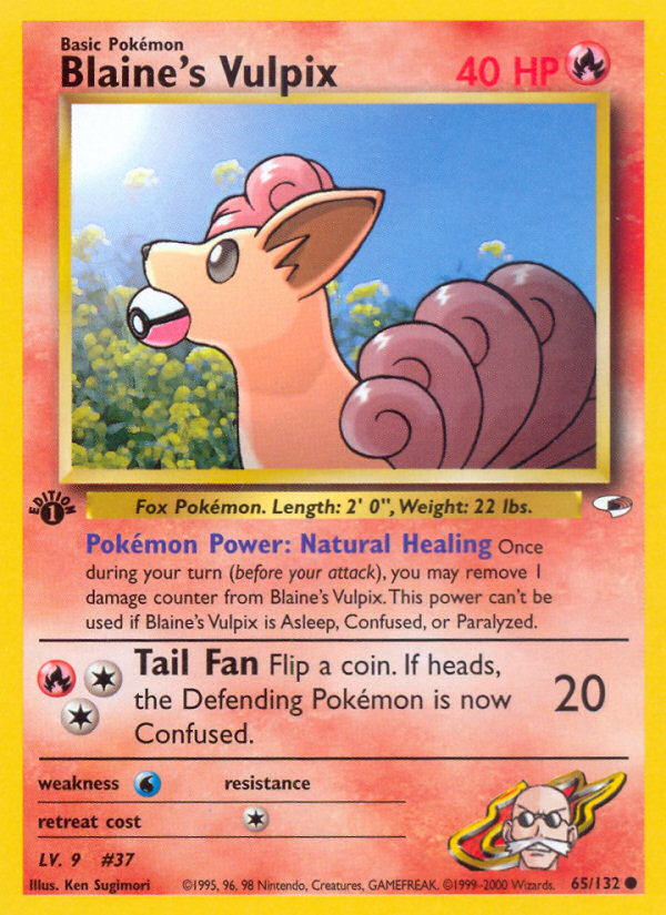 Blaine's Vulpix (65/132) [Gym Heroes 1st Edition] | Eastridge Sports Cards & Games