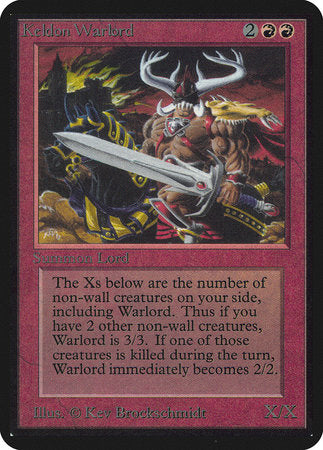 Keldon Warlord [Limited Edition Alpha] | Eastridge Sports Cards & Games