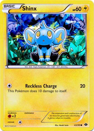 Shinx (43/99) (Cracked Ice Holo) (Blister Exclusive) [Black & White: Next Destinies] | Eastridge Sports Cards & Games