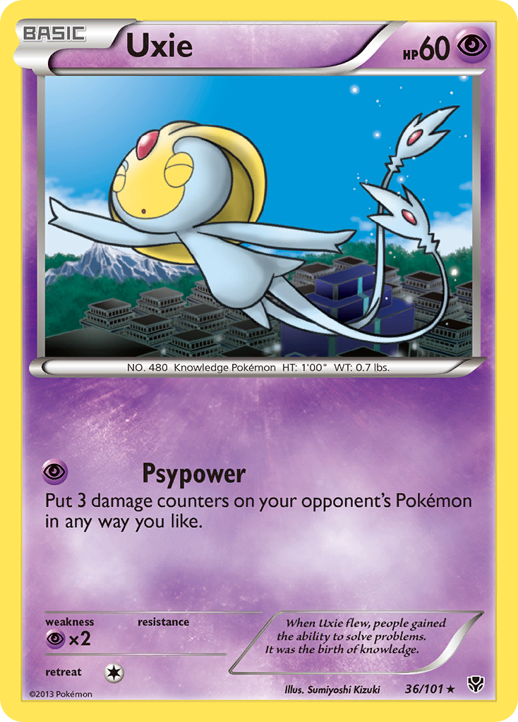 Uxie (36/101) [Black & White: Plasma Blast] | Eastridge Sports Cards & Games