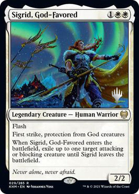 Sigrid, God-Favored [Kaldheim Promo Pack] | Eastridge Sports Cards & Games