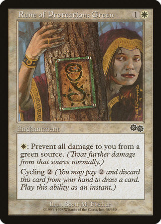 Rune of Protection: Green [Urza's Saga] | Eastridge Sports Cards & Games