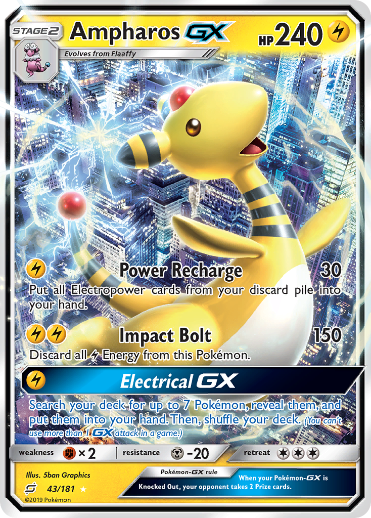 Ampharos GX (43/181) [Sun & Moon: Team Up] | Eastridge Sports Cards & Games