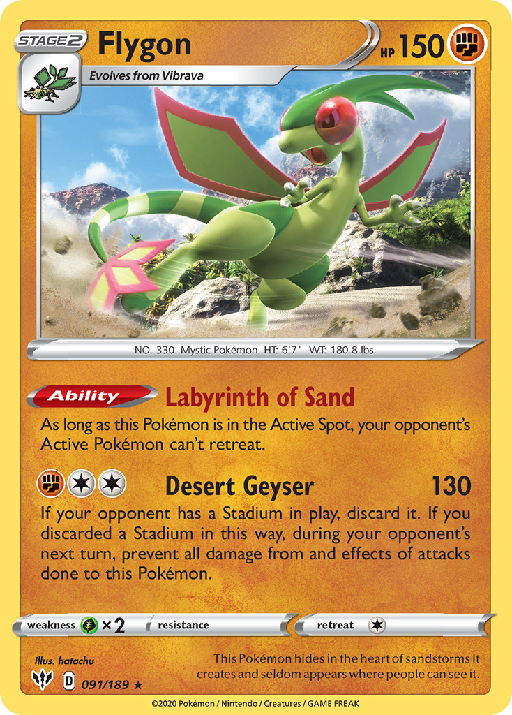 Flygon (091/189) [Sword & Shield: Darkness Ablaze] | Eastridge Sports Cards & Games