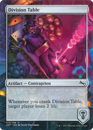 Division Table [Unstable] | Eastridge Sports Cards & Games