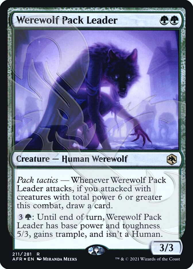 Werewolf Pack Leader (Ampersand Promo) [Dungeons & Dragons: Adventures in the Forgotten Realms Promos] | Eastridge Sports Cards & Games