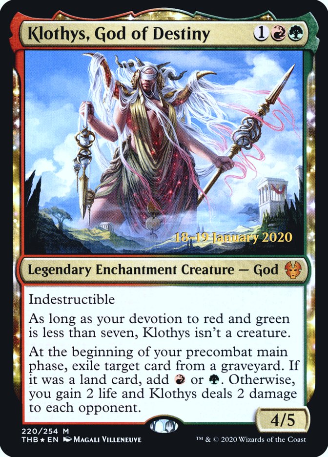 Klothys, God of Destiny [Theros Beyond Death Prerelease Promos] | Eastridge Sports Cards & Games