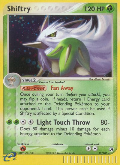 Shiftry (12/100) [EX: Sandstorm] | Eastridge Sports Cards & Games