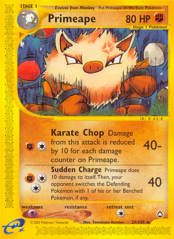 Primeape (29/147) [Aquapolis] | Eastridge Sports Cards & Games