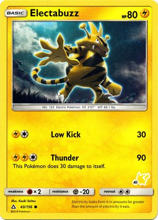 Electabuzz (43/156) (Pikachu Stamp #41) [Battle Academy 2020] | Eastridge Sports Cards & Games