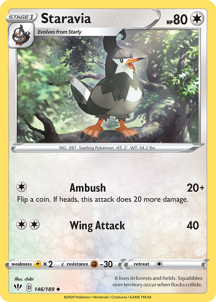 Staravia (146/189) [Sword & Shield: Darkness Ablaze] | Eastridge Sports Cards & Games