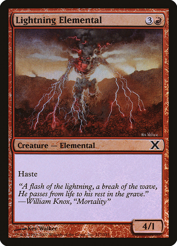 Lightning Elemental (Premium Foil) [Tenth Edition] | Eastridge Sports Cards & Games