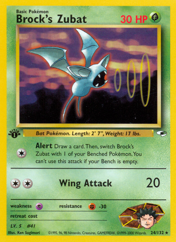 Brock's Zubat (24/132) [Gym Heroes 1st Edition] | Eastridge Sports Cards & Games
