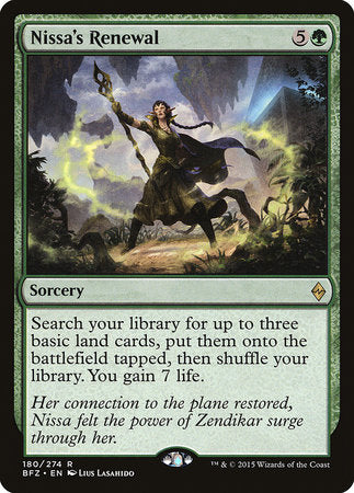 Nissa's Renewal [Battle for Zendikar] | Eastridge Sports Cards & Games