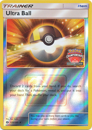 Ultra Ball (135/149) (NA Championship Promo) [Sun & Moon: Base Set] | Eastridge Sports Cards & Games