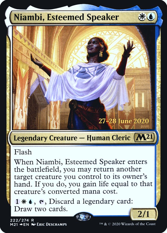 Niambi, Esteemed Speaker  [Core Set 2021 Prerelease Promos] | Eastridge Sports Cards & Games