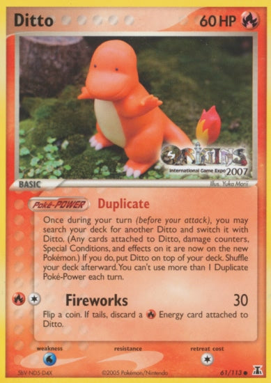 Ditto (61/113) (Origins Game Fair 2007) [EX: Delta Species] | Eastridge Sports Cards & Games