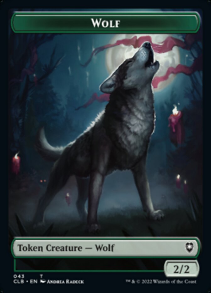 Wolf // Insect Double-sided Token [Commander Legends: Battle for Baldur's Gate Tokens] | Eastridge Sports Cards & Games