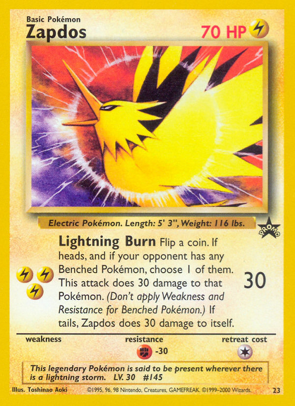 Zapdos (23) [Wizards of the Coast: Black Star Promos] | Eastridge Sports Cards & Games