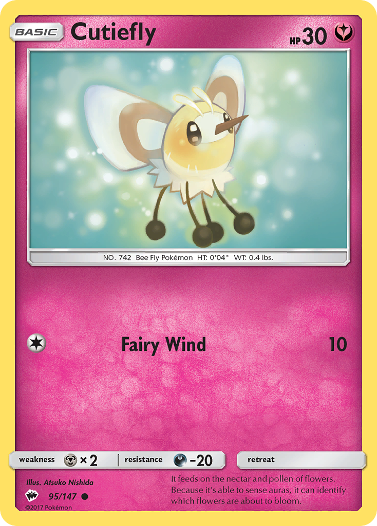 Cutiefly (95/147) [Sun & Moon: Burning Shadows] | Eastridge Sports Cards & Games