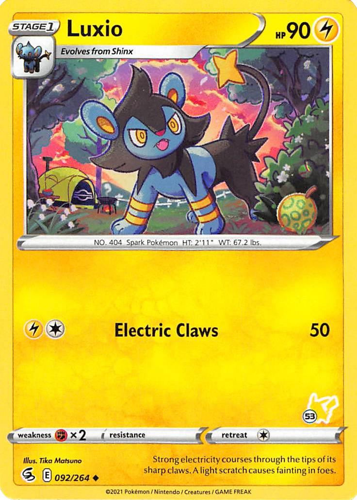 Luxio (092/264) (Pikachu Stamp #53) [Battle Academy 2022] | Eastridge Sports Cards & Games