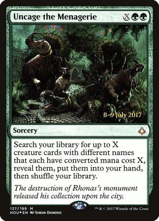 Uncage the Menagerie [Hour of Devastation Promos] | Eastridge Sports Cards & Games