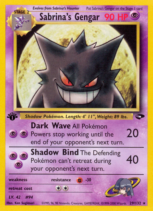 Sabrina's Gengar (29/132) [Gym Challenge 1st Edition] | Eastridge Sports Cards & Games