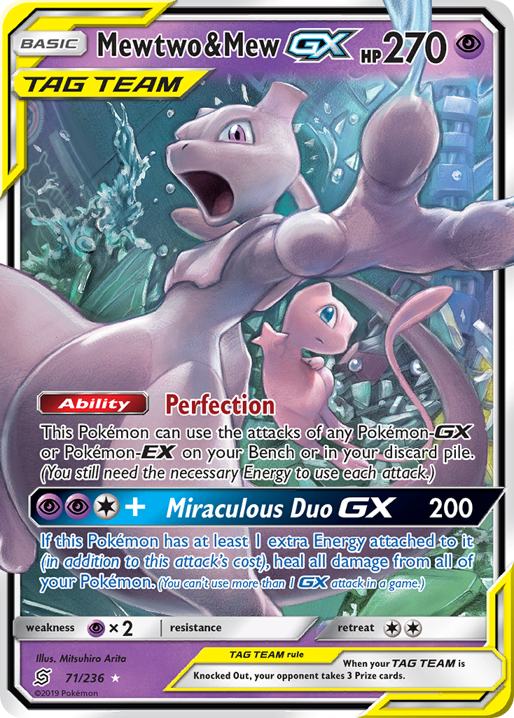 Mewtwo & Mew GX (71/236) [Sun & Moon: Unified Minds] | Eastridge Sports Cards & Games