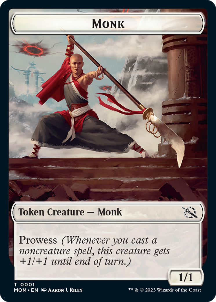 Monk // Phyrexian Hydra (11) Double-Sided Token [March of the Machine Tokens] | Eastridge Sports Cards & Games